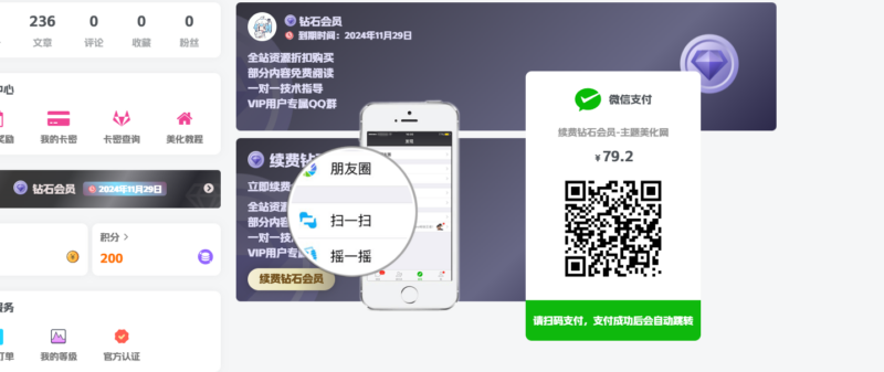 子比主题 – 弹窗支付增加语音提醒-星辰解忧