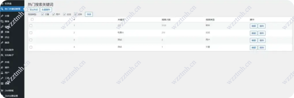子比主题DIY – 关键词搜索管理代码-星辰解忧