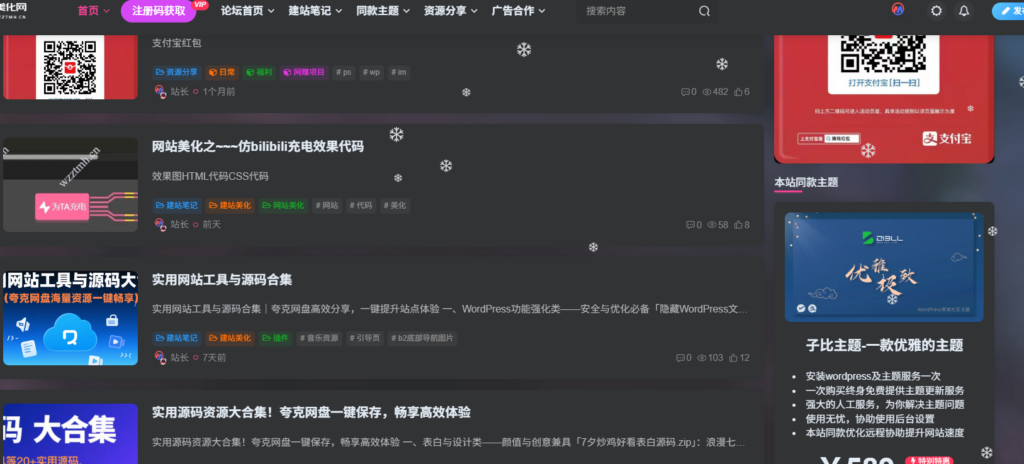 网站美化之下雪代码-星辰解忧